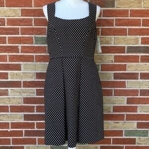 Shoshanna Maxine NWT Brown White Sleeveless Polka Dot Midi Dress 👗